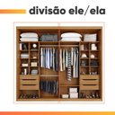 Ver imagem 3 de Guarda Roupas Casal 2 Portas de Correr com Espelho 100% MDF 6 Gavetas Firenze Madeirado / Areia