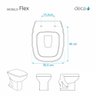 Assento Sanitário Laqueado Soft Close Flex Branco para vaso Deca - 3