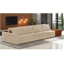 Ver imagem 2 de Sofá Ilha 4 Lugares Living 472cm Modulado para Sala Lary Veludo Bege K01 - D'Rossi