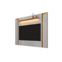 Ver imagem 2 de Painel Maresias Suspenso Tv até 75” com Led e Prateleira - Off/ Naturalle