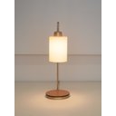 Ver imagem 6 de Abajur Retro Dourado Canopla Louro Freijó Cúpula Tecido Cru:dourado/louro Freijó