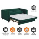 Ver imagem 4 de Sofá Cama Marcelle 2 Lugares 150 Casal Veludo Paris Pés de Madeira - Talento Móveis