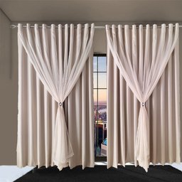 Cortina Blecaute para Sala e Quarto Bia 4,10 X 2,60 Palha - 4