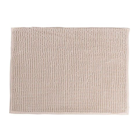 Tapete de Banheiro Chenille Marfim 60x40cm - Uzoo Tapete Chenille 60x40cm Marfim