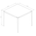 Ver imagem 3 de Mesa de Jantar 90x90cm Rio Sala de Jantar Preto