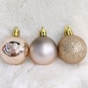 Ver imagem 3 de Kit 30 Bolas Natal Mista Glitter, Fosca, Lisa Champagne Mini 4cm - Master Christmas