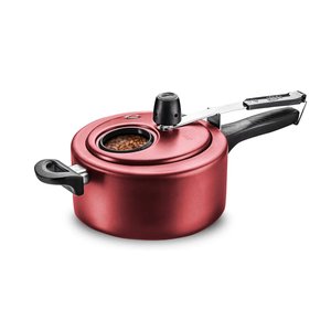 Panela de Pressão Antiaderente com Visor de Vidro 3 Litros Cereja Mta