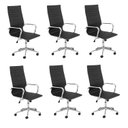 Ver imagem 2 de Kit 6 Cadeiras de Escritório Presidente Esteirinha em Corino Sevilha