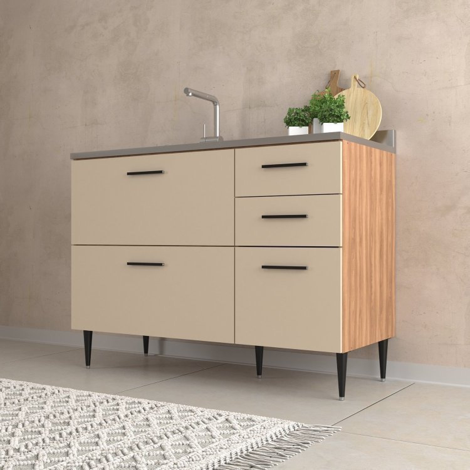 Cozinha Modulada 5 Peças 11 Portas 2 Gavetas Flora Moveis Sul - 14