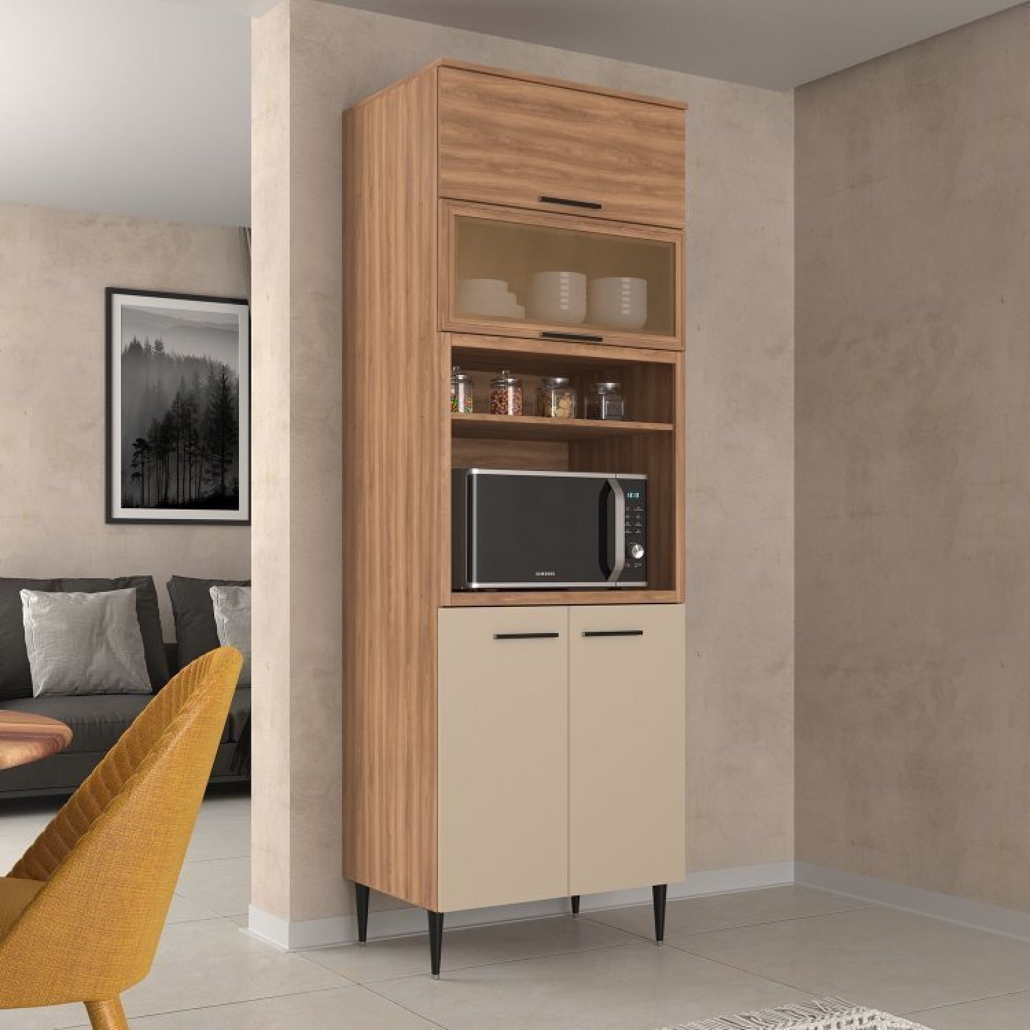 Cozinha Modulada 5 Peças 11 Portas 2 Gavetas Flora Moveis Sul - 3