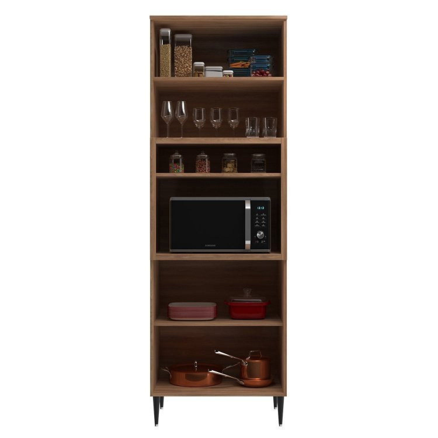 Cozinha Modulada 5 Peças 11 Portas 2 Gavetas Flora Moveis Sul - 4