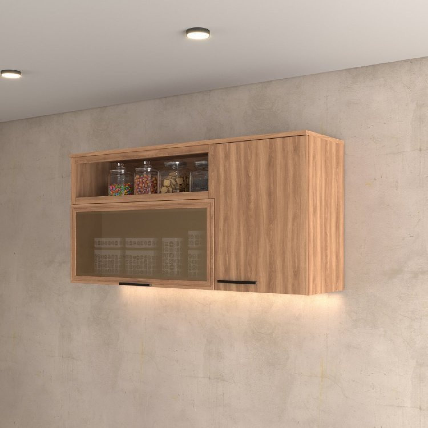 Cozinha Modulada 5 Peças 11 Portas 2 Gavetas Flora Moveis Sul - 11