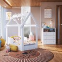 Ver imagem 1 de Conjunto Infantil Cama Montessoriana com Cômoda