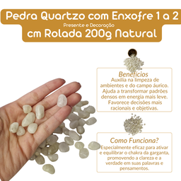 Pedra Quartzo com Enxofre 2 a 4 Cm Rolado 250g - 3