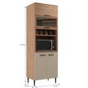 Ver imagem 4 de Cozinha Modulada 8 Peças 17 Portas e 2 Gavetas Flora Moveis Sul