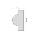 Ver imagem 3 de Rodameio Perfil de Poliestireno I20 Branco Homestar