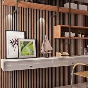 Painel Ripado em Placa 12,22cmx285cm (0,34m²) WPC