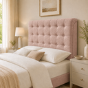 Ver imagem 2 de Cabeceira Ana Estofada Boucle p/ Cama Box Casal King 195cm Quarto