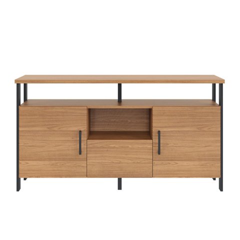 Balcão Buffet/aparador 2 Portas 1 Gaveta 100% Mdf 135cm Industrial F44 Pradel Móveis