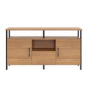 Ver imagem 1 de Balcão Buffet/aparador 2 Portas 1 Gaveta 100% Mdf 135cm Industrial F44 Pradel Móveis