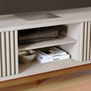 Ver mais imagens de Rack para TV até 75 Polegadas com Ripado Pés Madeira Maciça Fortaleza