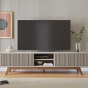 Ver imagem 2 de Rack para TV até 75 Polegadas com Ripado Pés Madeira Maciça Fortaleza