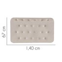 Ver imagem 2 de Painel Estofado Luxo Capitonê Brenda 140cm Casal para Cama Box Corino Bege - Gat Magazine