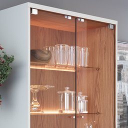 Cristaleira 2 Portas de Vidro Noronha com Led - 7