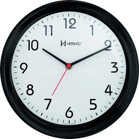 Relógio de Parede Quartz 28 Cm Preto - Preto
