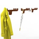 Ver imagem 2 de Gancho Decorativo Alce Aço Amarelo 11x25 cm