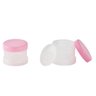 Pote para verniz reborn 20ml com batoque 20 unidades:Pote incolor, tampa rosa - 1