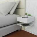Ver imagem 1 de Mesa de Cabeceira Suspensa 1 Gaveta Superior Branco