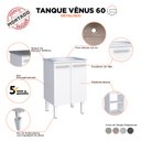 Ver imagem 6 de Gabinete para Lavanderia em Aço Vênus Branco com Tanque 60 Preto - Cozimax