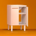 Ver imagem 2 de Gabinete para Lavanderia em Aço Vênus Branco com Tanque 60 Preto - Cozimax