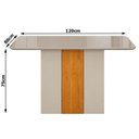 Ver imagem 2 de Mesa de Jantar Doha 120x80 Canto Copo com Vidro Off White Cinamomo Off White - Leifer