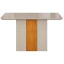 Ver imagem 1 de Mesa de Jantar Doha 120x80 Canto Copo com Vidro Off White Cinamomo Off White - Leifer