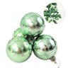 Kit 4 Bola de Natal Verde e Prata 6cm para Árvore - 1