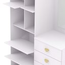 Ver mais imagens de Cômoda para Quarto com Espelho 2 Portas 4 Gavetas 120cm Tulsa V01 Branco Camarim - Lyam Decor