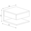 Ver imagem 4 de Mesa de Cabeceira Suspensa 1 Gaveta Superior Marrom