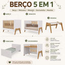 Ver imagem 6 de Berço Peroba Guti Branco c/ Amêndoa Multifuncional Infantil