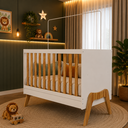 Ver imagem 1 de Berço Peroba Guti Branco c/ Amêndoa Multifuncional Infantil