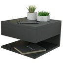 Ver imagem 3 de Mesa de Cabeceira Suspensa 1 Gaveta Superior Preto