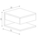 Ver imagem 4 de Mesa de Cabeceira Suspensa 1 Gaveta Superior Preto