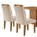 Ver imagem 7 de Mesa de Jantar Olímpia 120cm Mdf Canto Copo e com 4 Cadeiras Carol