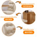 Ver imagem 6 de Mesa de Jantar Olímpia 120cm Mdf Canto Copo e com 4 Cadeiras Carol
