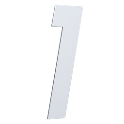 Número 130mm Garbo Font - Branco - Metalmidia 1 - 1