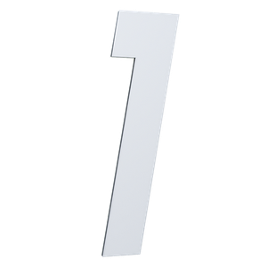 Número 130mm Garbo Font - Branco - Metalmidia 1