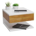 Ver imagem 3 de Mesa de Cabeceira Suspensa 1 Gaveta Superior Branco