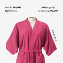 Ver imagem 2 de Roupão de Banho 100% Algodão Felpudo Tamanho Único Conforto Premium Cor Pink