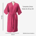Ver imagem 3 de Roupão de Banho 100% Algodão Felpudo Tamanho Único Conforto Premium Cor Pink